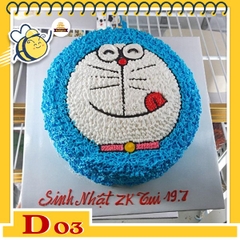 Bánh kem Doremon D03 mặt doraemon màu xanh dễ thương ngộ nghĩnh bé thích mê