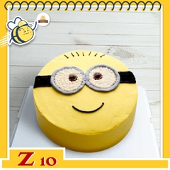 Bánh kem mặt cười Z10 minion vui vẻ màu vàng 2 mắt kính đang cười