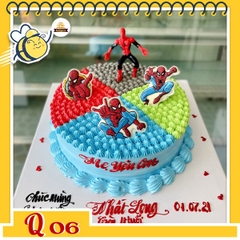 Bánh kem người nhện Q06 siêu hot 4 màu đỏ xanh lá xanh dương xám với 4 siêu nhân nhện