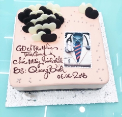 [BAK2196] Bánh kem ngày thầy thuốc Việt Nam vuông đẹp