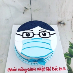 [BAK2190] Mắt kính khẩu trang bánh kem bác sĩ dễ thương