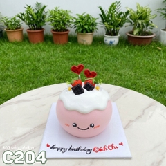 Bánh kem mini C204 dáng tròn 3D biểu cảm đáng yêu