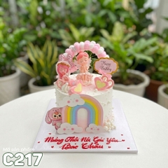 Bánh kem mini C217 cầu vồng thiên thần nhỏ