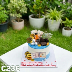 Bánh kem mini C236 phong cách đại gia tài lộc