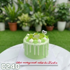 Bánh kem mini C240 nho mẫu đơn và lớp phủ chảy xanh mướt