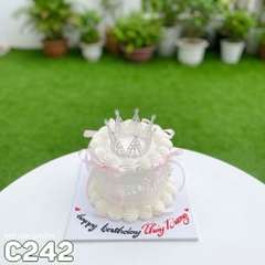 Bánh kem mini C242 vương miện lấp lánh sang trọng
