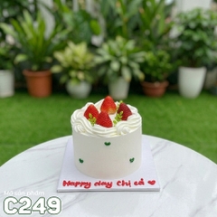 Bánh kem mini C249 trang trí dâu tây đỏ mọng