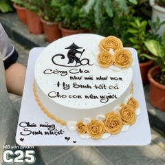 Bánh kem C25 viết chữ thư pháp tặng cha cực ý nghĩa