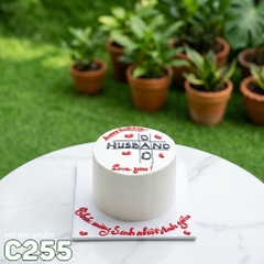 Bánh kem mini C255 vẽ hình Caro Husband - DAD