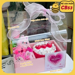 [TpHCM] Combo set gấu hoa bánh quà tặng 8/3 móc khóa bông CB53