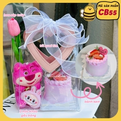 [TpHCM] Combo túi gấu và bánh kem mini tặng 8/3 quà quốc tế phụ nữ CB55