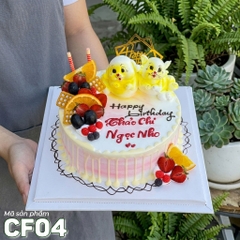 Bánh kem sinh nhật CF04 bắt thú con giáp phong cách truyền thống
