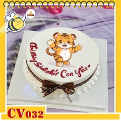 Bánh kem CV032 sinh nhật tuổi Dần hình con hổ, con cọp ngộ nghĩnh