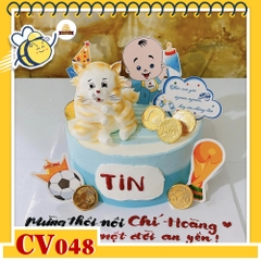 Bánh kem CV048 sinh nhật tuổi Mẹo hình con mèo cùng phụ kiện bé trai