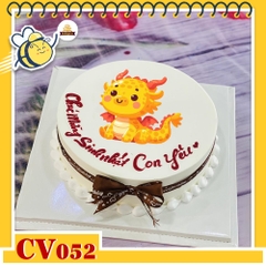 Bánh kem CV052 sinh nhật tuổi Thìn hình con rồng vàng may mắn
