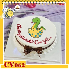 Bánh kem CV062 sinh nhật tuổi Tỵ hình con rắn mới nở bé baby