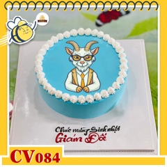 Bánh kem CV084 sinh nhật tuổi Mùi hình con dê nghiêm túc