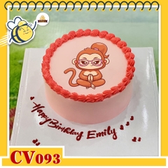 Bánh kem CV093 sinh nhật tuổi Thân hình con khỉ cực slay