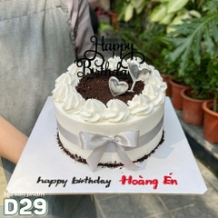 Mẫu bánh kem đẹp D29 đen trắng cực xinh yêu ai cũng mê