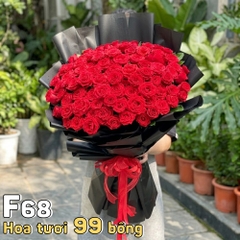 Bó hoa tươi F68 99 bông hồng đỏ