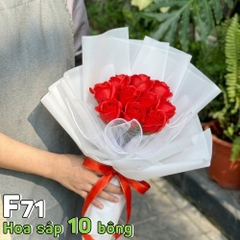 Bó hoa hồng sáp vĩnh cửu F70 10 bông