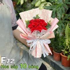 Bó hoa hồng sáp vĩnh cửu F72 10 bông