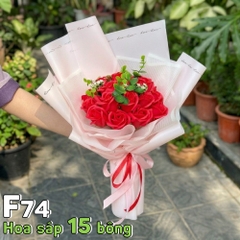 Bó hoa hồng sáp vĩnh cửu F74 15 bông
