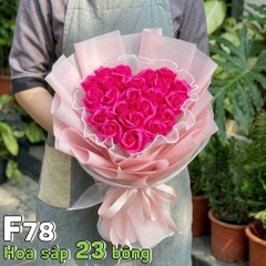 Bó hoa hồng sáp vĩnh cửu F78 23 bông
