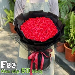 Bó hoa hồng sáp vĩnh cửu F82 50 bông