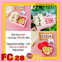 Set socola và hoa tươi FC28 valentine