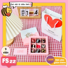 Hộp socola valentine vuông FS22 truffle mix