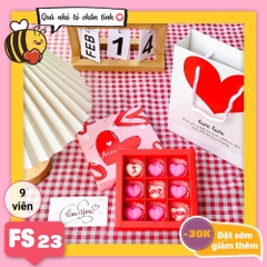 Hộp socola valentine vuông FS23