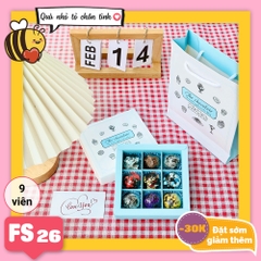 Hộp socola valentine vuông FS26 truffle