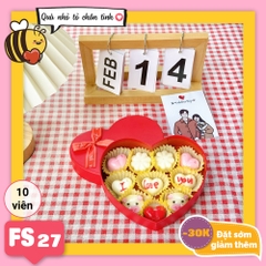Hộp socola valentine trái tim FS27 10 viên (Chỉ ship TpHCM)