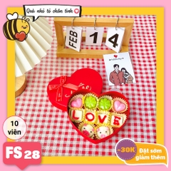 Hộp socola valentine trái tim FS28 10 viên (Chỉ ship TpHCM)