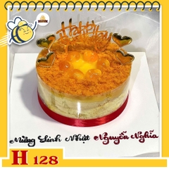 Bánh sinh nhật bông lan trứng muối H128 phong cách đơn giản ăn ngon