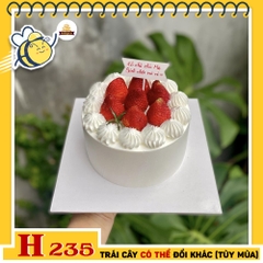Bánh kem sinh nhật H235 dâu tây đơn giản tinh tế cho mẹ
