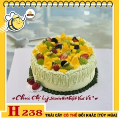 Bánh kem sinh nhật H238 trái cây tươi rực rỡ sắc màu