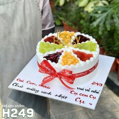 Bánh kem sinh nhật H249 trái cây mix mứt chia ngăn xinh xắn