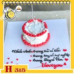 Bánh kem sinh nhật H315 nhỏ xinh tặng bạn gái phong cách Hàn Quốc