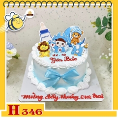 Bánh kem sinh nhật H346 trang trí sinh nhật bé trai phụ kiện hoạt hình đáng yêu