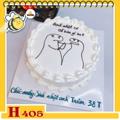 Bánh kem sinh nhật H405 Bánh kem troll hài hước Sinh nhật có ế bạn gì không?