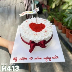 Bánh kem sinh nhật H413 Bánh kem trái tim ngày kỷ niệm tình yêu, ngày cưới