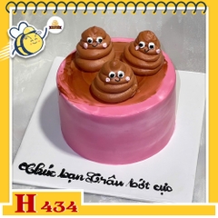 Bánh kem sinh nhật H434 Bánh kem troll hình cục phân siêu hài hước
