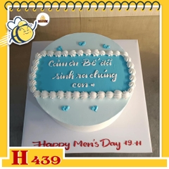 Bánh kem sinh nhật H439 Bánh sinh nhật tặng bố đơn giản, thanh lịch
