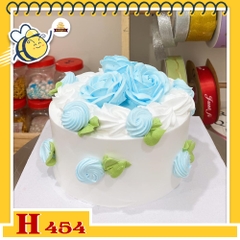 Bánh kem sinh nhật H454 hoa hồng xanh cho bạn trai, người yêu, tặng nam tinh tế