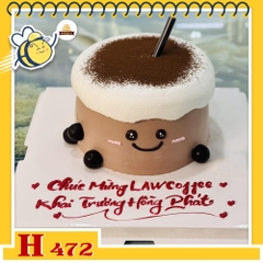 Bánh kem sinh nhật H472 tạo hình trà sữa trân châu troll bạn thân