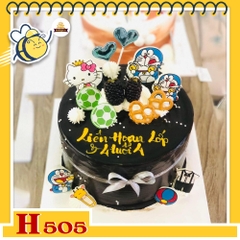 Bánh kem sinh nhật H505 trang trí Doraemon Hello Kitty cool ngầu