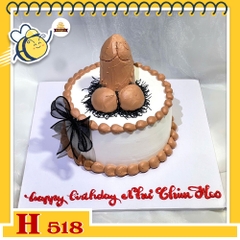 Bánh kem sinh nhật H518 troll hình "của quý" hài hước