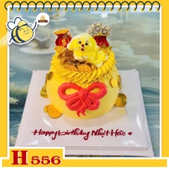 Bánh kem sinh nhật H556 tạo hình gấu dâu đáng yêu, ngọt ngào